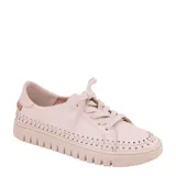 Zapato casual Bottero color marfil, con cordones y suela de plataforma dentada. Presenta un diseño con costuras decorativas visibles a lo largo del contorno.