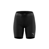 Short calza deportiva Puma de ajuste ceñido, color negro, con logo de la marca estampado en la pierna izquierda.