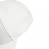Gorro con visera Adidas de la colección Mercedes AMG Petronas Formula 1, de color blanco con detalles bordados en dorado que incluyen el logo de Mercedes en el frente y el logo de Adidas en la visera.