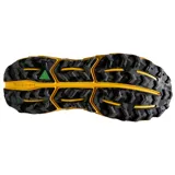 Championes de trail running Brooks Cascadia 17, color negro con detalles en gris y amarillo.