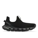 Zapatillas Columbia modelo Terrastride SLR para mujer, de diseño slip-on en color negro. Presentan un empeine de tejido de punto transpirable, tiradores para facilitar el calce y una mediasuela moldeada con orificios de ventilación que ofrece amortiguación y estabilidad.