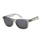 Lentes de sol Cat modelo Cts Blinding con armazón rectangular de acetato en color gris traslúcido y cristales polarizados oscuros. Presentan bisagras con resorte y logo metálico en las patillas.