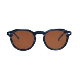 Lentes de sol I-Sea modelo Blair con armazón azul oscuro de policarbonato y cristales polarizados color marrón.