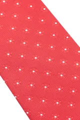 Set de regalo Florenzi, compuesto por corbata azul con estampado de flores blancas, pañuelo de bolsillo a juego y gemelos forrados en la misma tela. Presentado en caja negra con el logo de la marca.