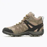 Bota de senderismo Merrell modelo Accentor 3 Mid WP, de media caña, confeccionada en una combinación de ante y malla. Presenta diseño impermeable, puntera protectora reforzada, entresuela de espuma EVA para amortiguación y suela de goma con tracción de alto rendimiento.