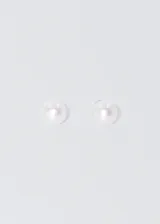 Par de aros de perla de 8mm, con poste de plata 925 hipoalergénica.