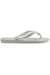 Chancletas Havaianas color dorado con tiras texturizadas y diseño clásico de dedo.