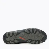 Championes de trekking Merrell modelo Accentor 3 Sport Gtx, color negro con detalles en naranja. Diseño deportivo con membrana impermeable GORE-TEX, parte superior de cuero sintético y malla, puntera protectora de goma y suela de alta tracción.