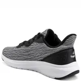 Championes deportivos Topper modelo Core Running, color gris jaspeado con detalles en negro y suela blanca. Presentan cierre con cordones y logo de la marca en el lateral y la lengüeta.