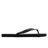 Ojotas Rip Curl de color negro, con tiras de Dedo texturizadas y el logo de la marca en relieve.