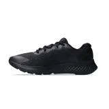 Championes de running Under Armour modelo Charged Rogue 3, color negro con detalles en blanco. Presentan capellada de malla transpirable, logo lateral en contraste y entresuela con tecnología de amortiguación.