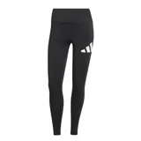 Calza larga de training Adidas color negro, con cintura alta y logo de la marca estampado en blanco en la pierna izquierda.