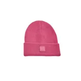 Gorro Under Armour de mujer color rosado, tejido de punto, suave y transpirable, con logo bordado en el frente.