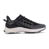 Championes de trail running Merrell con capellada tejida de punto transpirable, diseño con cordones en zigzag laterales para mayor sujeción, estabilizador en el talón, plantilla de EVA termoformada y suela de goma tricolor con gran adherencia.