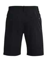 Short de golf Under Armour modelo Drive, color negro, con diseño de frente plano, cuatro bolsillos y cintura elástica con agarre interno.
