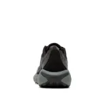 Championes de trekking y trail running Merrell Morphlite, color negro con entresuela gris, diseñados para asfalto y montaña.