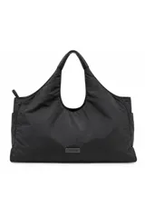 Bolso tipo shopper Daniel Cassin modelo Palm, color negro, de diseño amplio con asas de hombro integradas y detalles de aplique metálico con logo en la parte frontal.