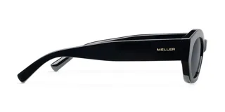 Lentes de sol negros con montura geométrica de bio-based G850 y lentes TAC polarizadas alemanas con recubrimiento Antiscratch y Superhydrophobic.