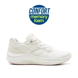 Championes deportivos Joma N100 Lady 2425, color blanco con detalles en rosa. Confeccionados en tejido textil de una sola pieza con tecnología ONE PIECE, plantilla MEMORY FOAM y suela de caucho inyectado.