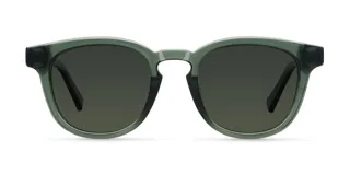 Lentes de sol unisex, marca Banna, modelo Fog Olive. De forma cuadrada, con armazón color verde y lentes verdes polarizadas.