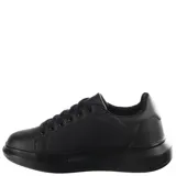 Championes urbanos para hombre modelo Oria de la marca N+, de color negro, con diseño acordonado y suela gruesa de goma.