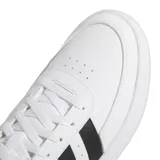 Championes Adidas Breaknet 2.0 de hombre, color blanco con detalles en negro, inspirados en el tenis.