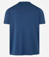 Remera deportiva verde militar de manga corta, confeccionada en tejido de malla 100% poliéster con tecnología Get Dry.