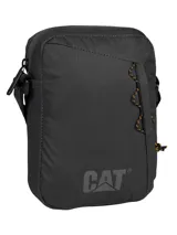 Bolso bandolera unisex color negro, marca CAT, modelo Explorer Shoulder. Cuenta con un compartimento principal con bolsillo interior, un bolsillo delantero con cordón para llavero, correa ajustable para el hombro y logo reflectante. Fabricado con poliéster ripstop reciclado.