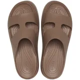 Sandalias de plataforma Crocs modelo Getaway Platform H-Strap, color negro, con diseño de tiras en forma de H y suela elevada.