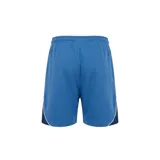 Short deportivo Umbro del Club Nacional de Football, color azul melange, con cordón ajustable en la cintura, bolsillos laterales, el escudo del club bordado en la pierna derecha y el logo de la marca en la izquierda.