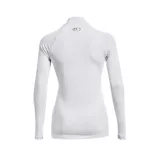 Remera Under Armour ColdGear Authentics Mockneck negra de manga larga con cuello alto y logo en el cuello.