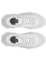 Championes de running Under Armour UA Halo Runner de color blanco, con capellada de malla transpirable, amortiguación UA HOVR+ en la entresuela con diseño estructurado y suela de goma duradera.
