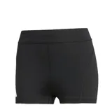 Short deportivo negro ajustado, con cintura elástica y cordón.