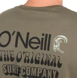 Remera de manga corta color verde oscuro con cuello redondo y logo de la marca estampado en el pecho.