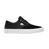 Championes Etnies Singleton Vulc XLT negros con suela blanca y logo de la marca en el lateral.