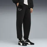 Pantalón de jogging Puma de la colección BMW Motorsport, color negro, con corte holgado, puños elásticos en los tobillos y logo de BMW Motorsport estampado en el muslo derecho.