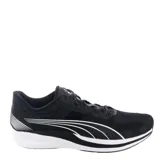 Championes deportivos Puma modelo Redeem Profoam, color negro con detalles en blanco. Presentan una parte superior de malla transpirable, cierre con cordones y suela con tecnología Profoam para mayor amortiguación.