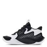 Championes de básquet Under Armour Jet 23, color negro y blanco.