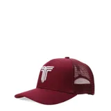 Gorra Trucker Tiffosi de color negro con red en la parte trasera y logo bordado en hilo dorado en el frente.
