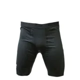 Calza térmica deportiva corta para hombre, marca Tiffosi, color negro con logo de la marca en blanco en la pierna izquierda. Confeccionada en poliéster y elastano.