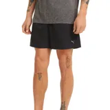 Short deportivo Puma de hombre, color negro, con cintura elástica y logo estampado en la pierna.