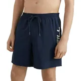 Short de baño azul marino con cintura elástica ajustable con cordón y logo de O'Neill estampado en blanco en la pierna derecha.
