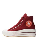 Championes Converse Chuck Taylor Move HI color borgoña, de caña alta y plataforma.