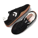 Championes Converse Run Star Trainer, unisex, color negro con detalles en blanco y suela de goma color caramelo.