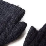 Guantes sin dedos de tejido de punto con diseño de ochos en color azul oscuro.