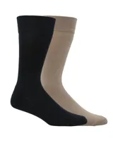Pack de dos pares de medias de largo medio, una en color negro y otra en color beige, con planta acolchada y puño suave.