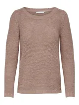 Sweater de punto con cuello redondo y manga larga, de corte regular y textura suave.
