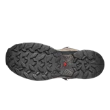 Botas de trekking Salomon modelo X Ultra 360 Leather Mid Gore-Tex, en color marrón y negro, diseñadas para senderismo con membrana impermeable, refuerzos de cuero y suela de gran tracción.
