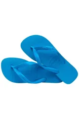 Chancletas Havaianas color dorado con tiras texturizadas y diseño clásico de dedo.