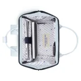 Mochila Cabaia Adventurer Puntarenas de 23 litros, color celeste, con sistema MOLLE, compartimento acolchado para laptop de 13 pulgadas, correa para sujetar a la maleta y tirantes acolchados antitranspirantes. Fabricada con materiales veganos e impermeables.